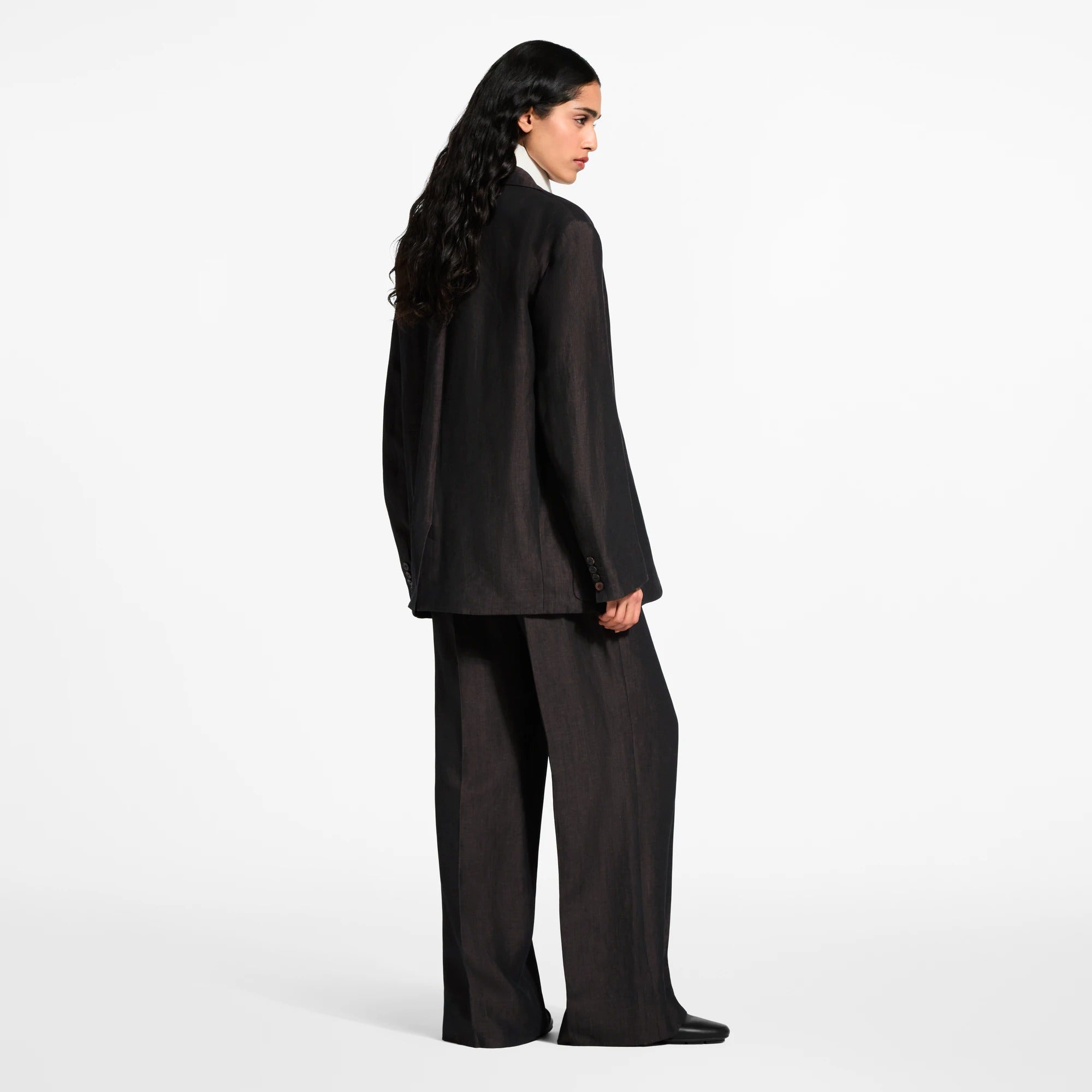 Oversized Wool-Linen Blazer