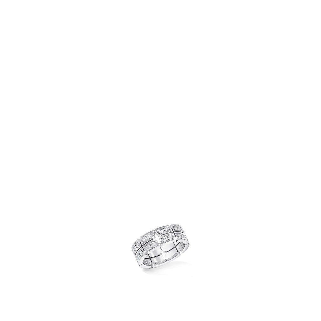 Tumbler Ring, White Gold and Diamonds