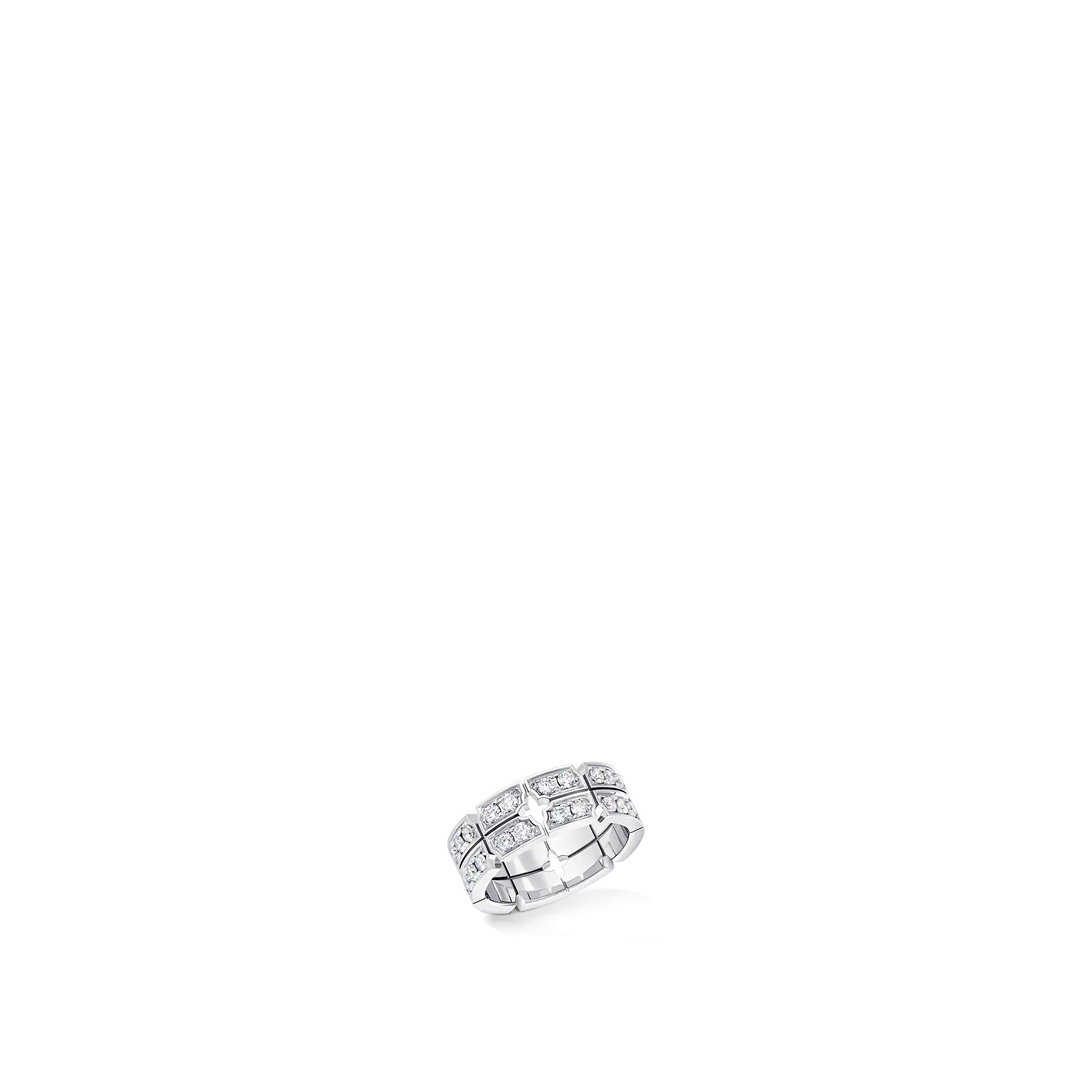 Tumbler Ring, White Gold and Diamonds