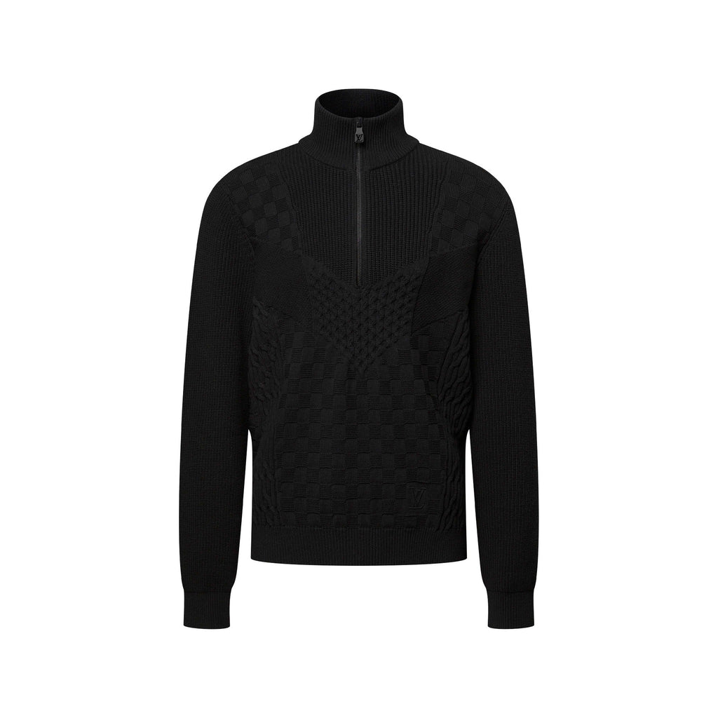 Half-Zip Knitted Signature Pullover