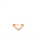 LV Diamonds Pavé V Ring, Pink Gold
