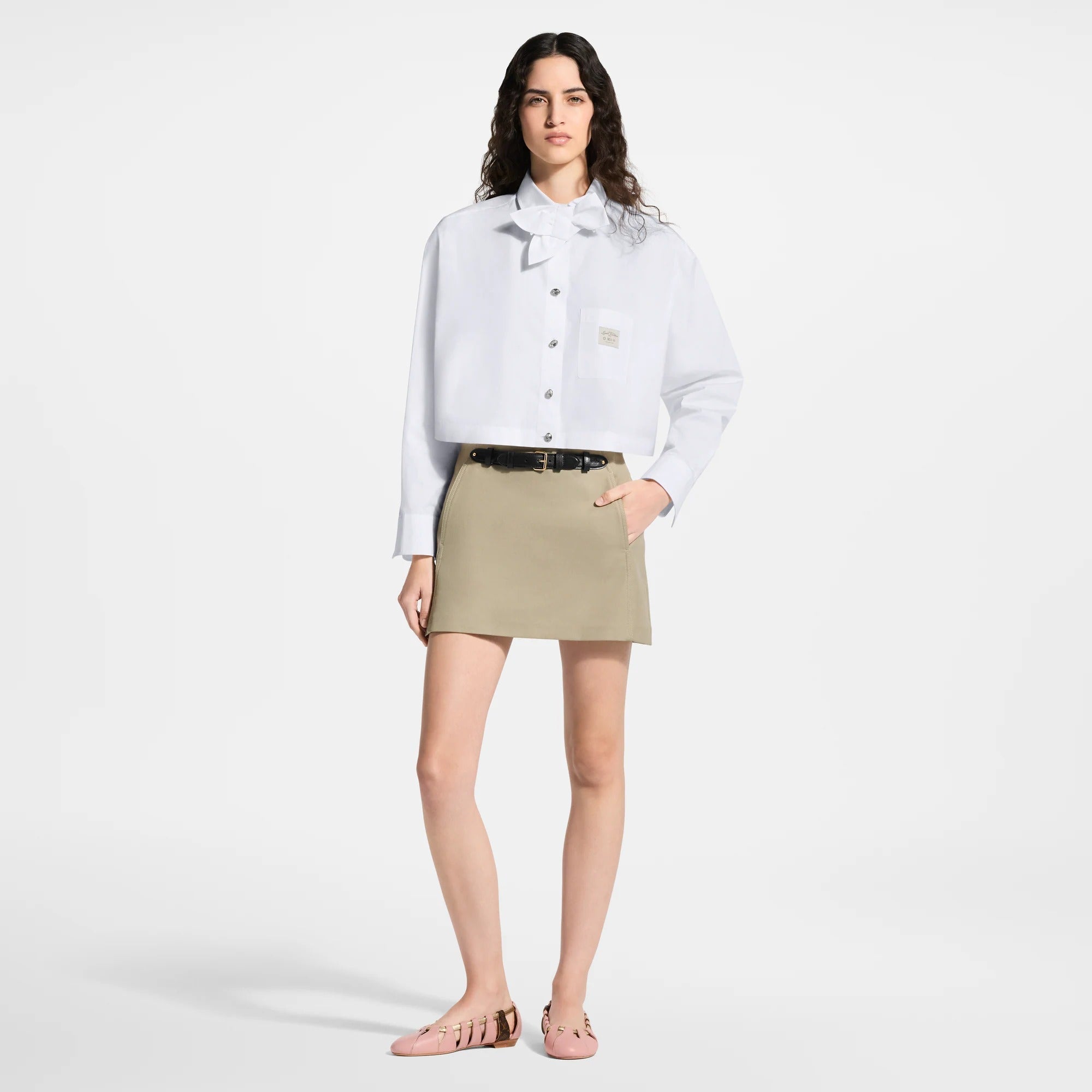 Cropped Bowtie Shirt