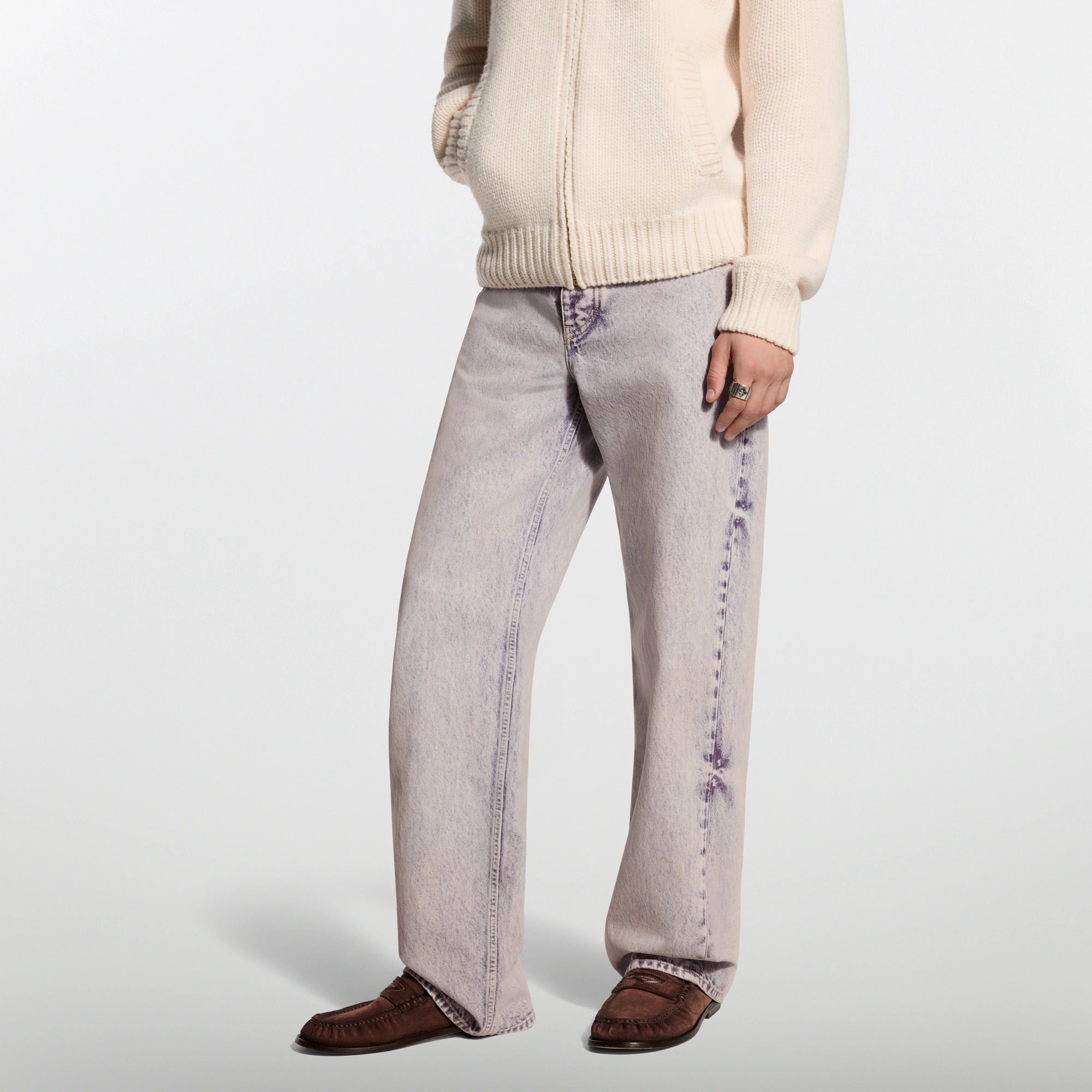 Faded Denim Skate Pants