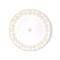 Set Of 2 Dinner Plates Monogram Flower Tile