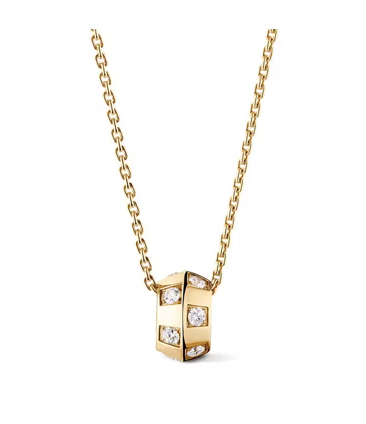 Le Damier de Louis Vuitton Pendant, Yellow Gold and Diamonds