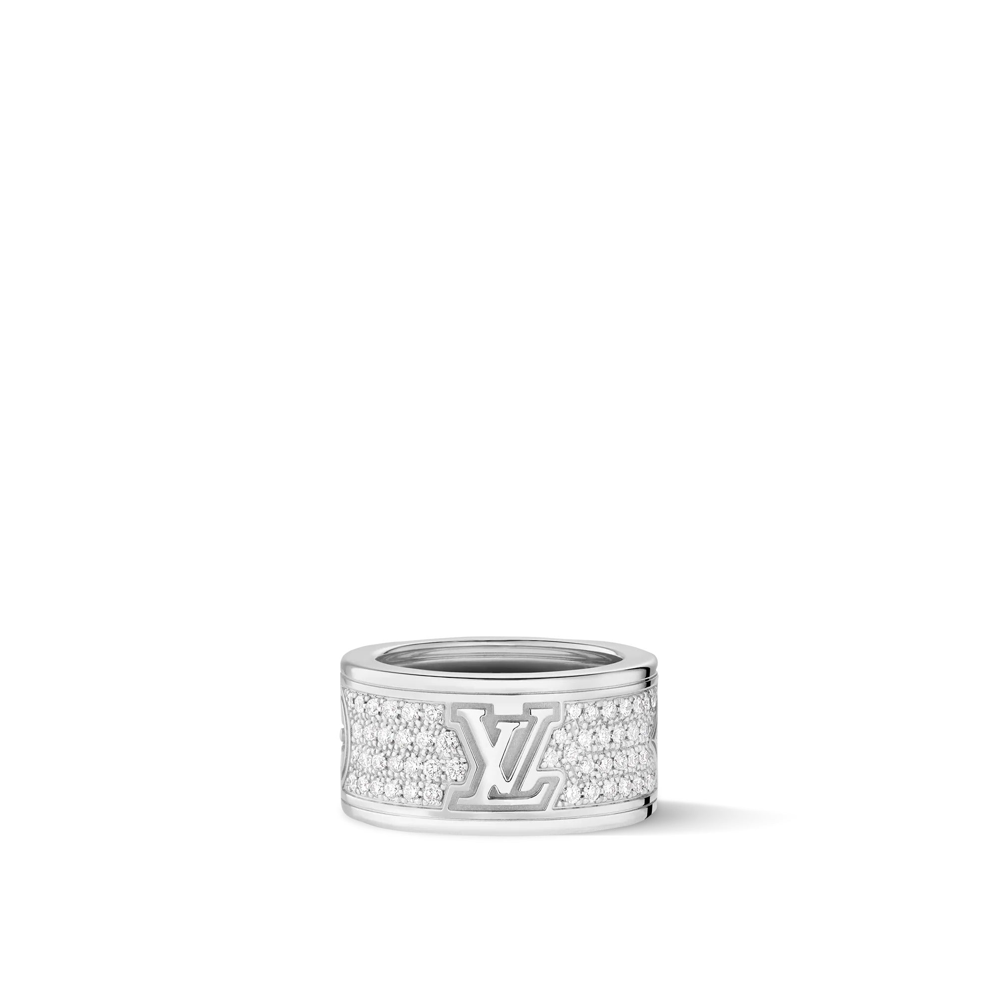 Les Gastons Vuitton Large Ring, White Gold and Diamonds