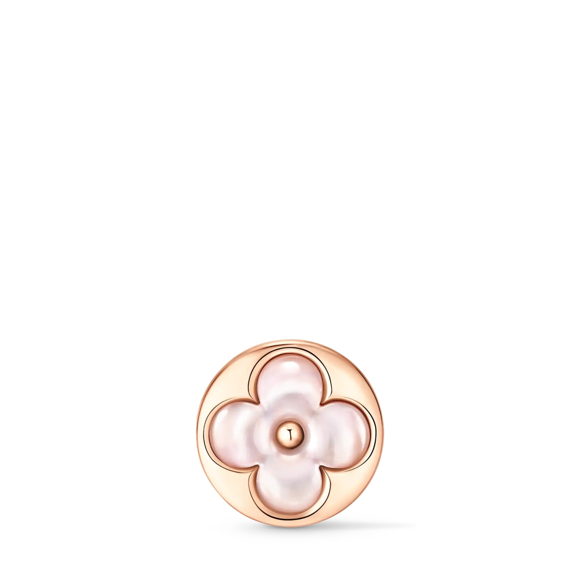 Color Blossom BB Sun Ear Stud, Pink Gold and Pink Mother-of-Pearl - Per Unit