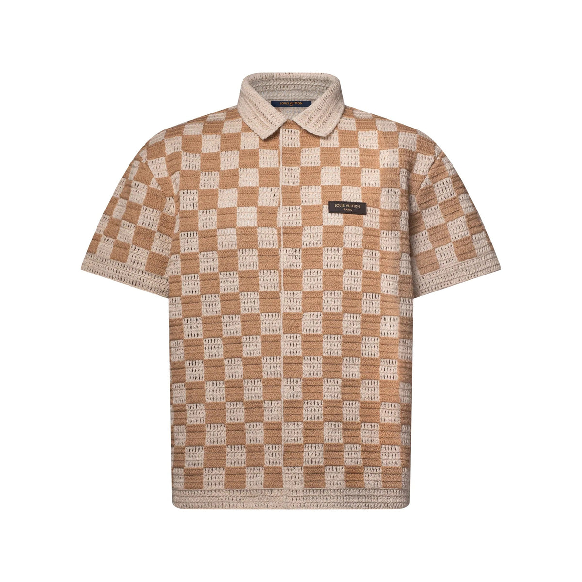 Summery Damier Short-Sleeved Shirt