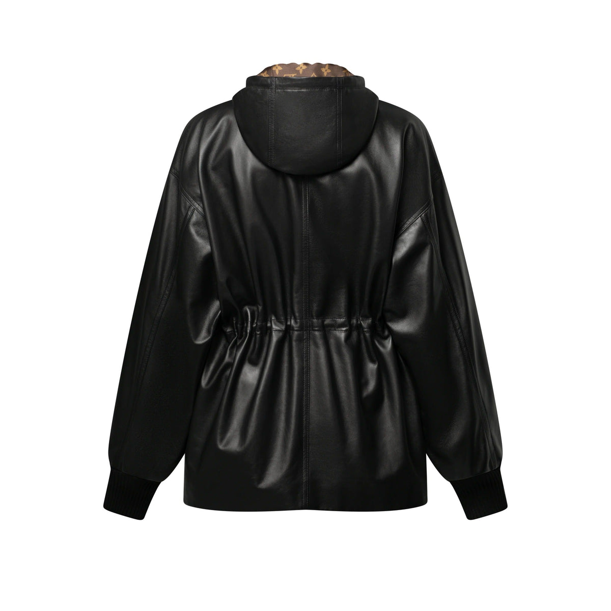 Leather Peplum Parka