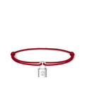 Silver Lockit Bracelet, Sterling Silver and Red Polyester Cord