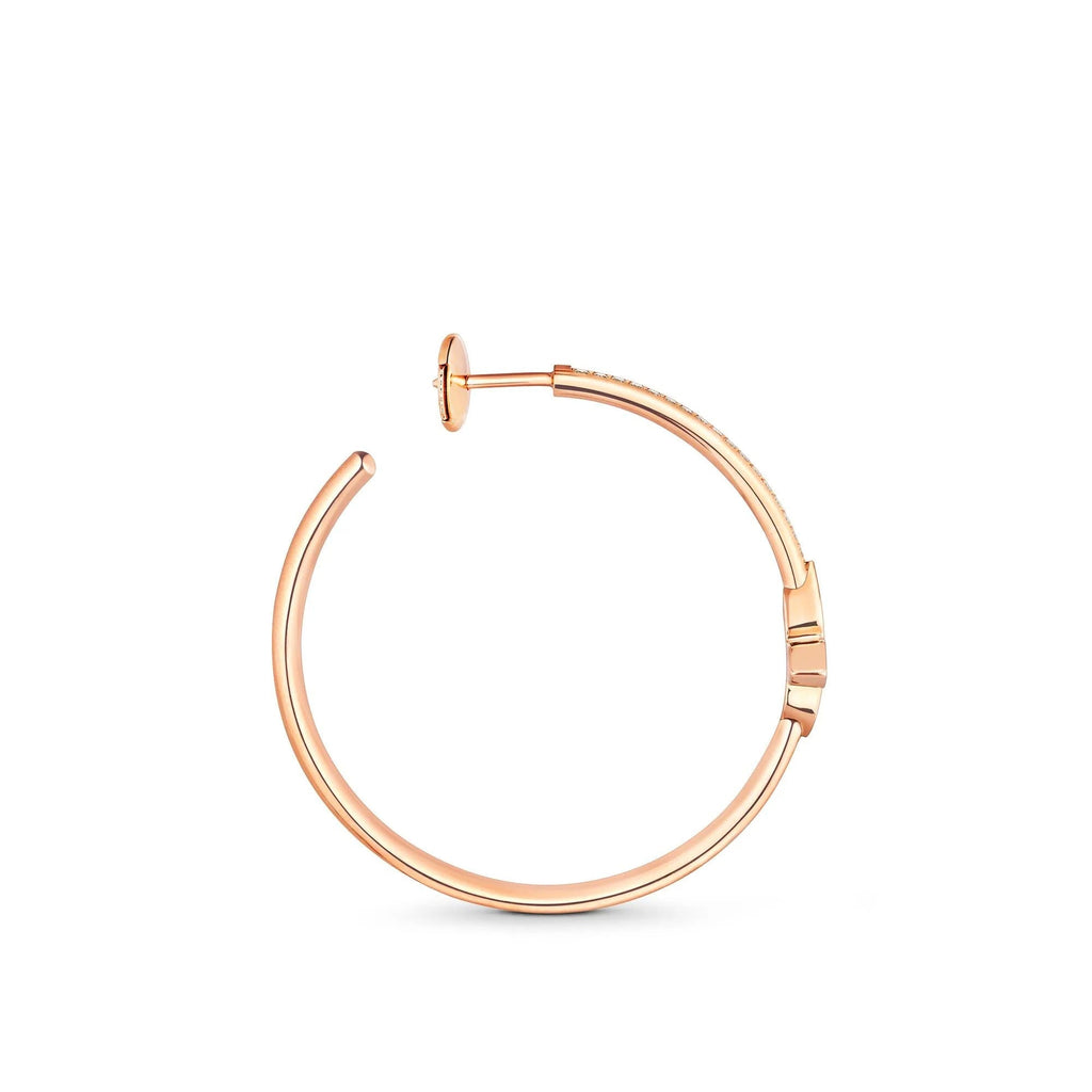 Idylle Blossom Hoops, Pink Gold And Diamonds