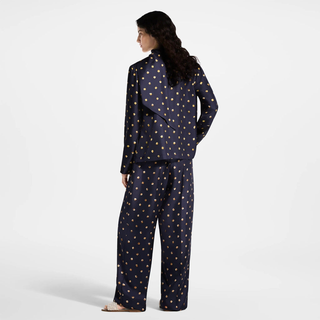LV Cube Tailored Wide-Leg Pants