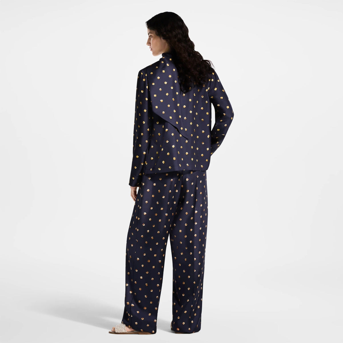 LV Cube Tailored Wide-Leg Pants