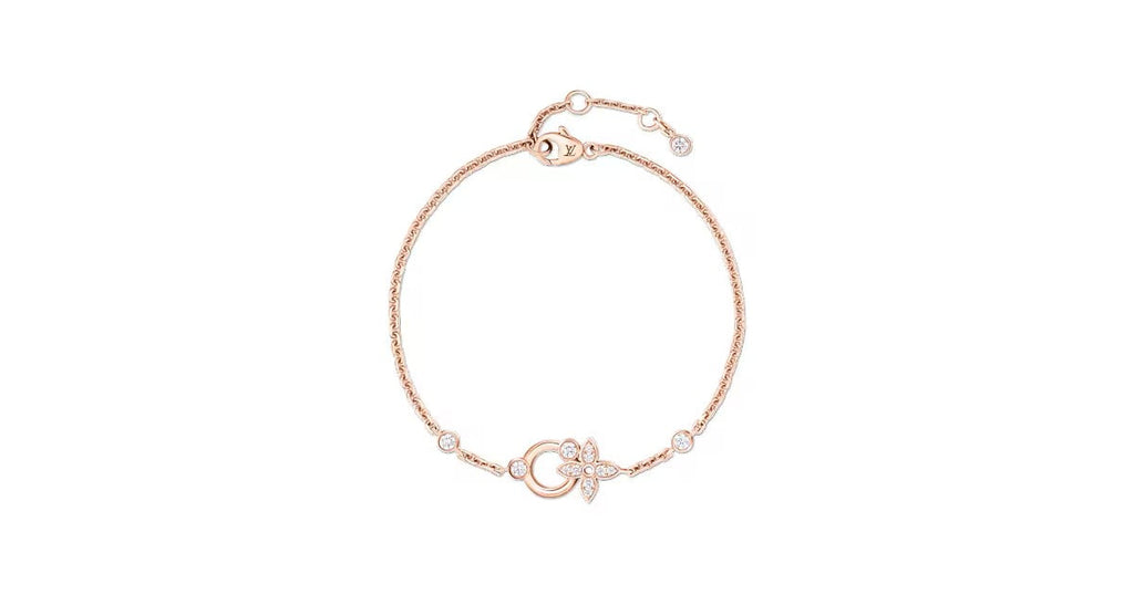 Idylle Blossom Bracelet, Pink Gold and Diamonds