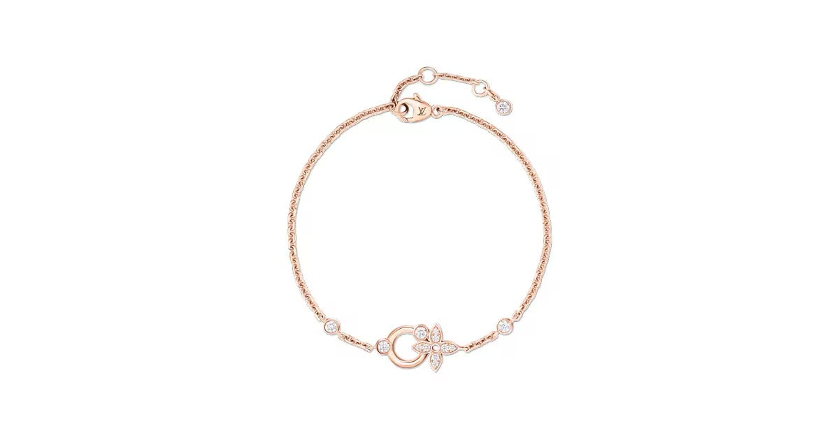 Idylle Blossom Bracelet, Pink Gold and Diamonds