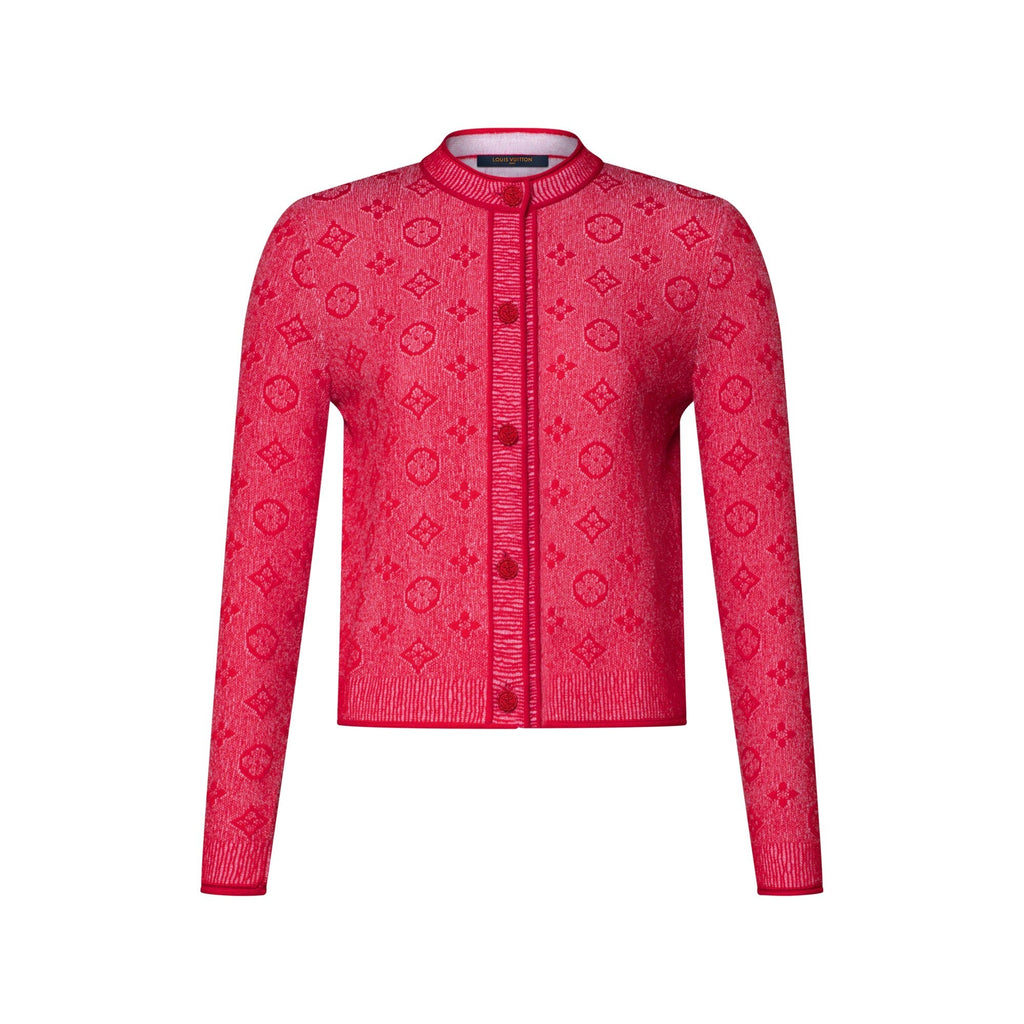 Monogram Tweed-Effect Knit Cardigan