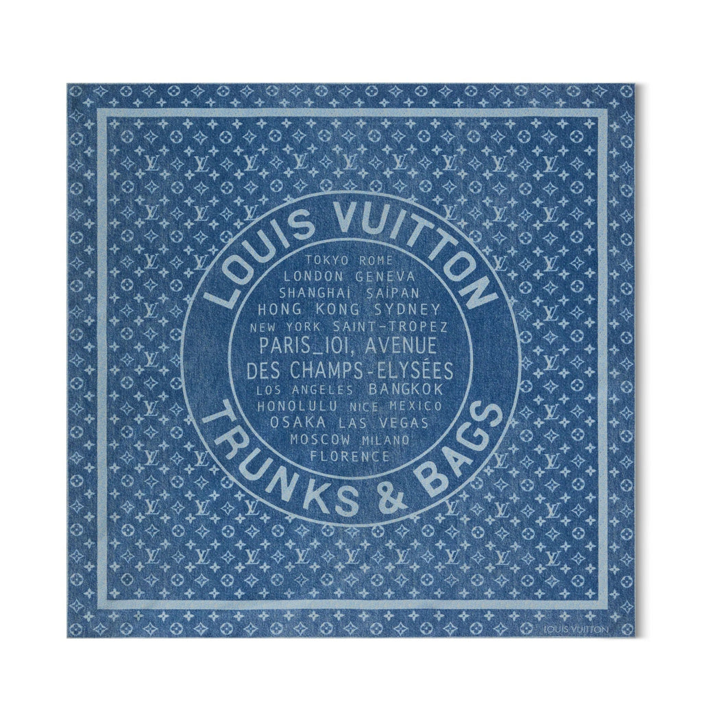LV Denim Stamp Square 90