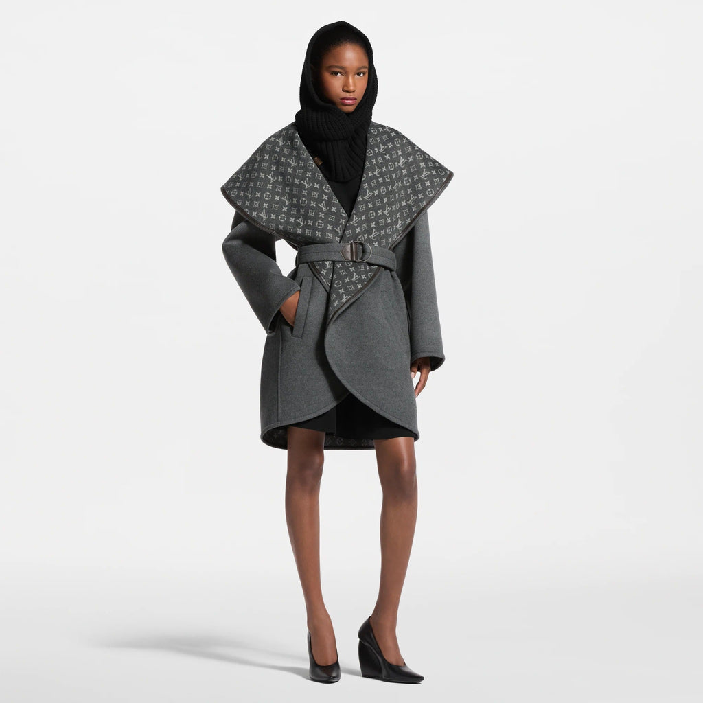 Oversized Collar Wrap Coat