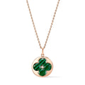 Color Blossom XL Sun Medallion, Pink Gold, Malachite and Diamond