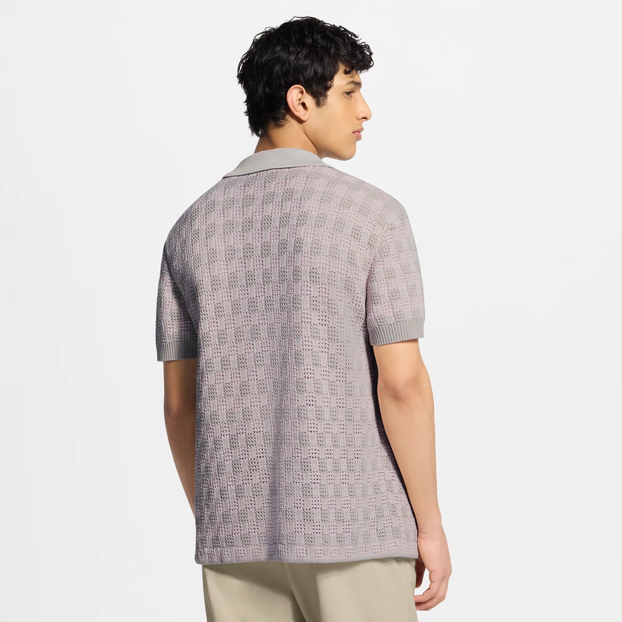 Tweedy Jacquard Short-Sleeved Shirt