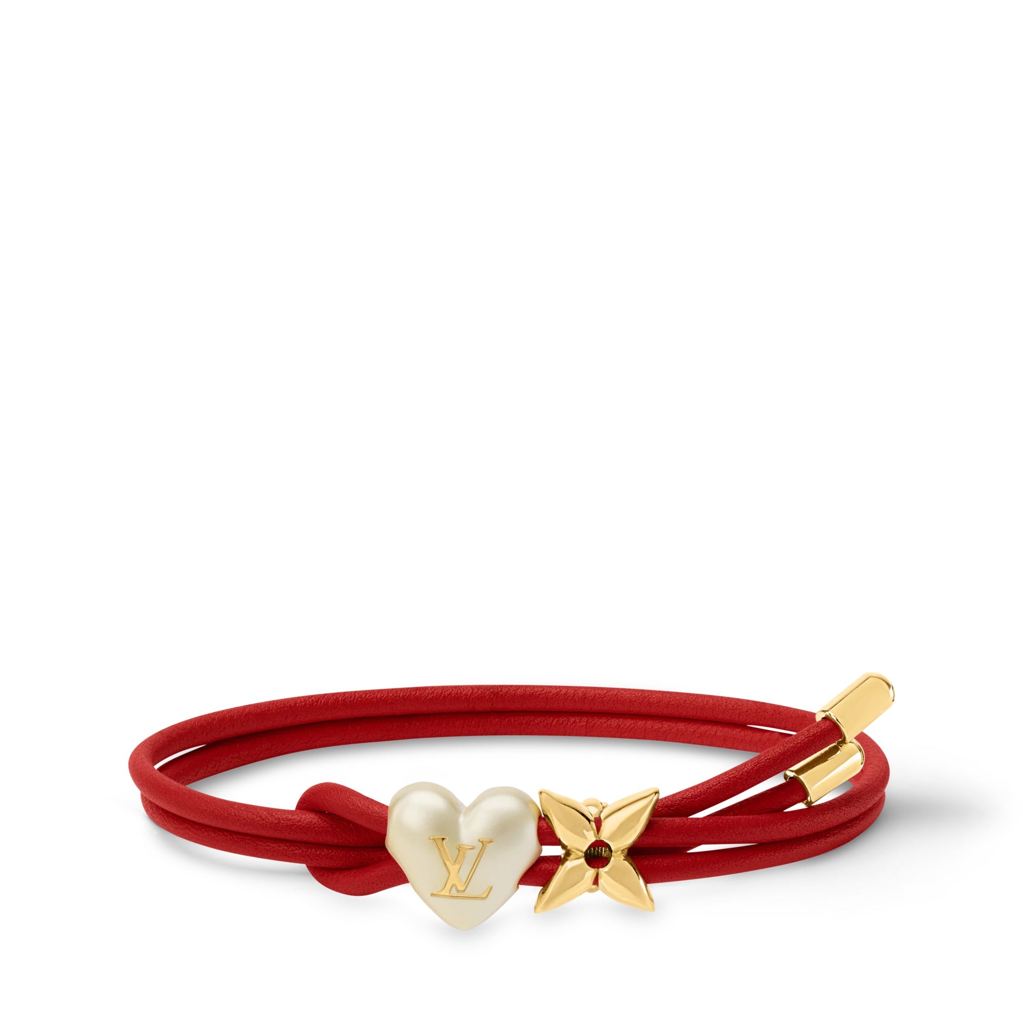 LV Bloom Pearl Heart Bracelet
