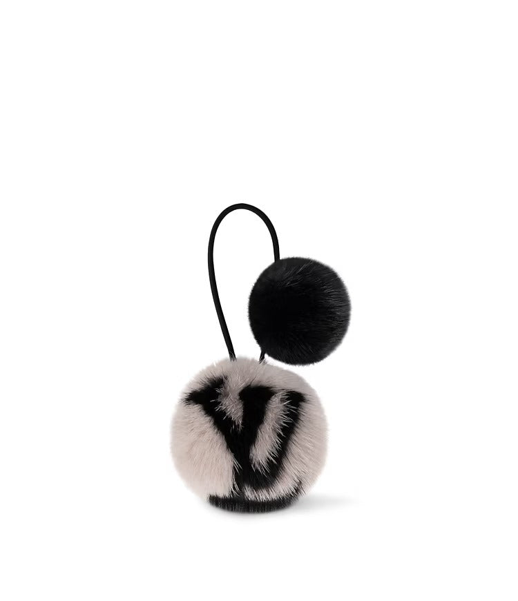 LV Cosy Mink Fur Elastic Scrunchy
