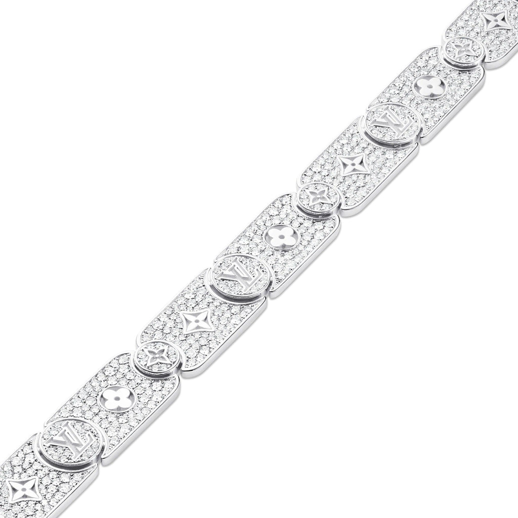 Les Gastons Vuitton Masterpiece Gourmette Bracelet, White Gold and Diamonds