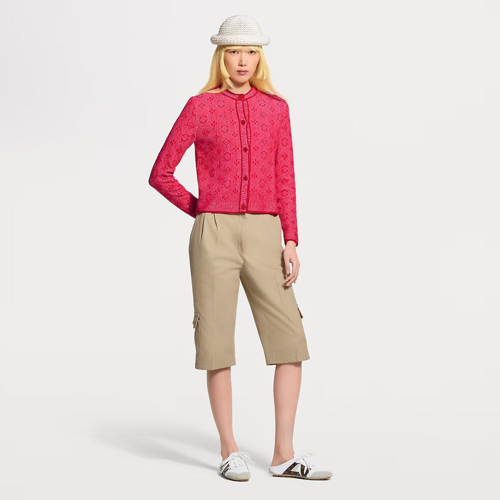 Monogram Tweed-Effect Knit Cardigan
