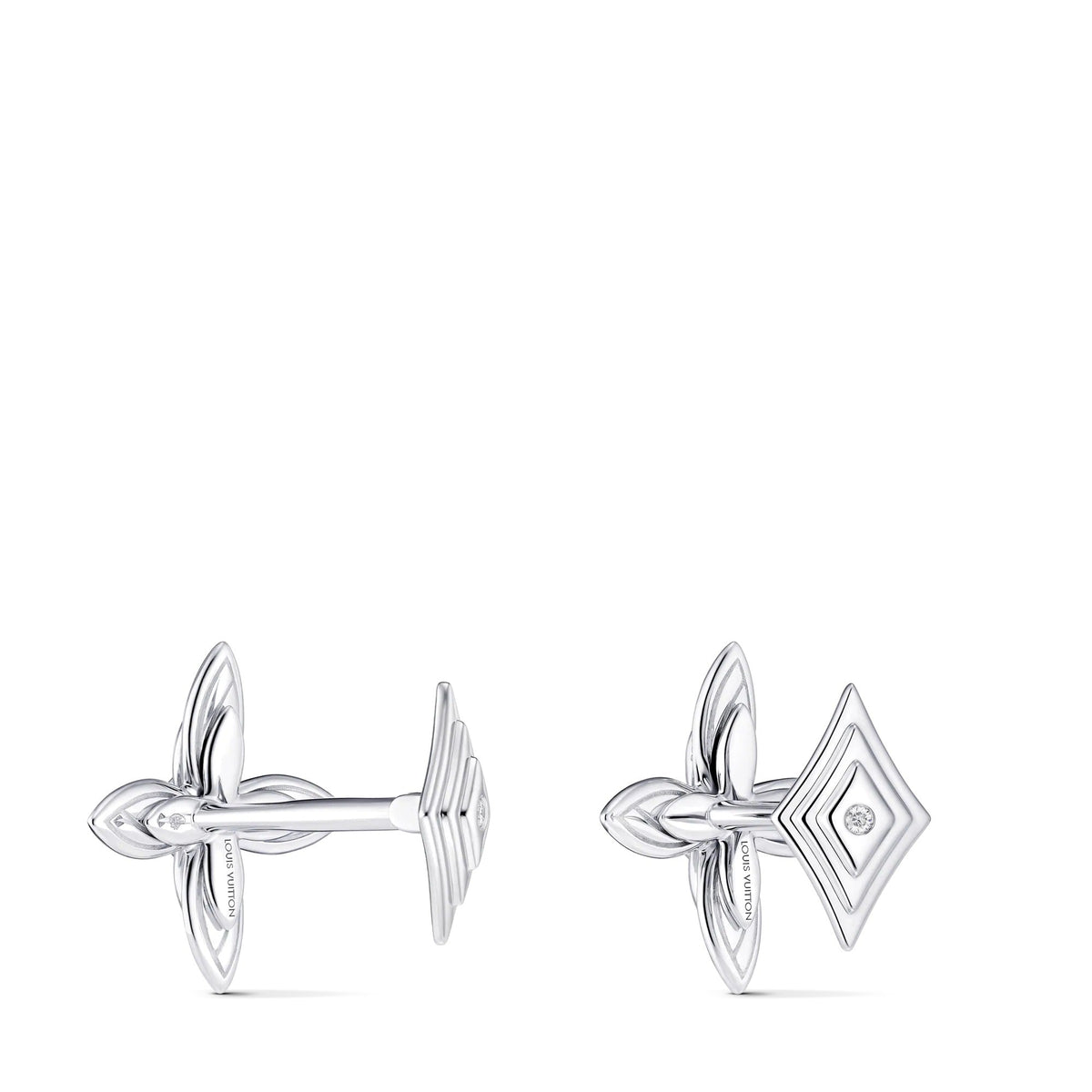 Idylle Blossom Cufflinks, White Gold & Diamonds