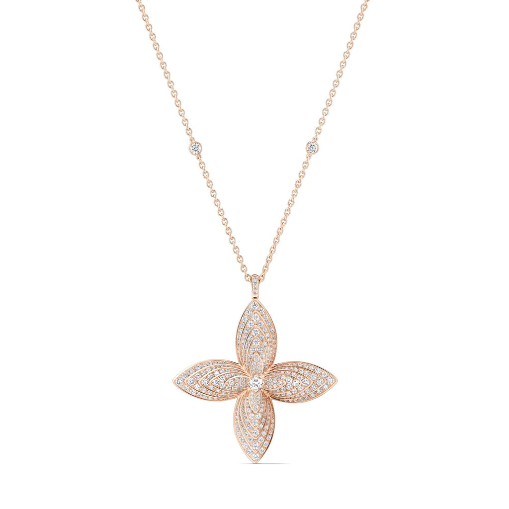 Idylle Blossom Pendant, Rose Gold and Diamonds