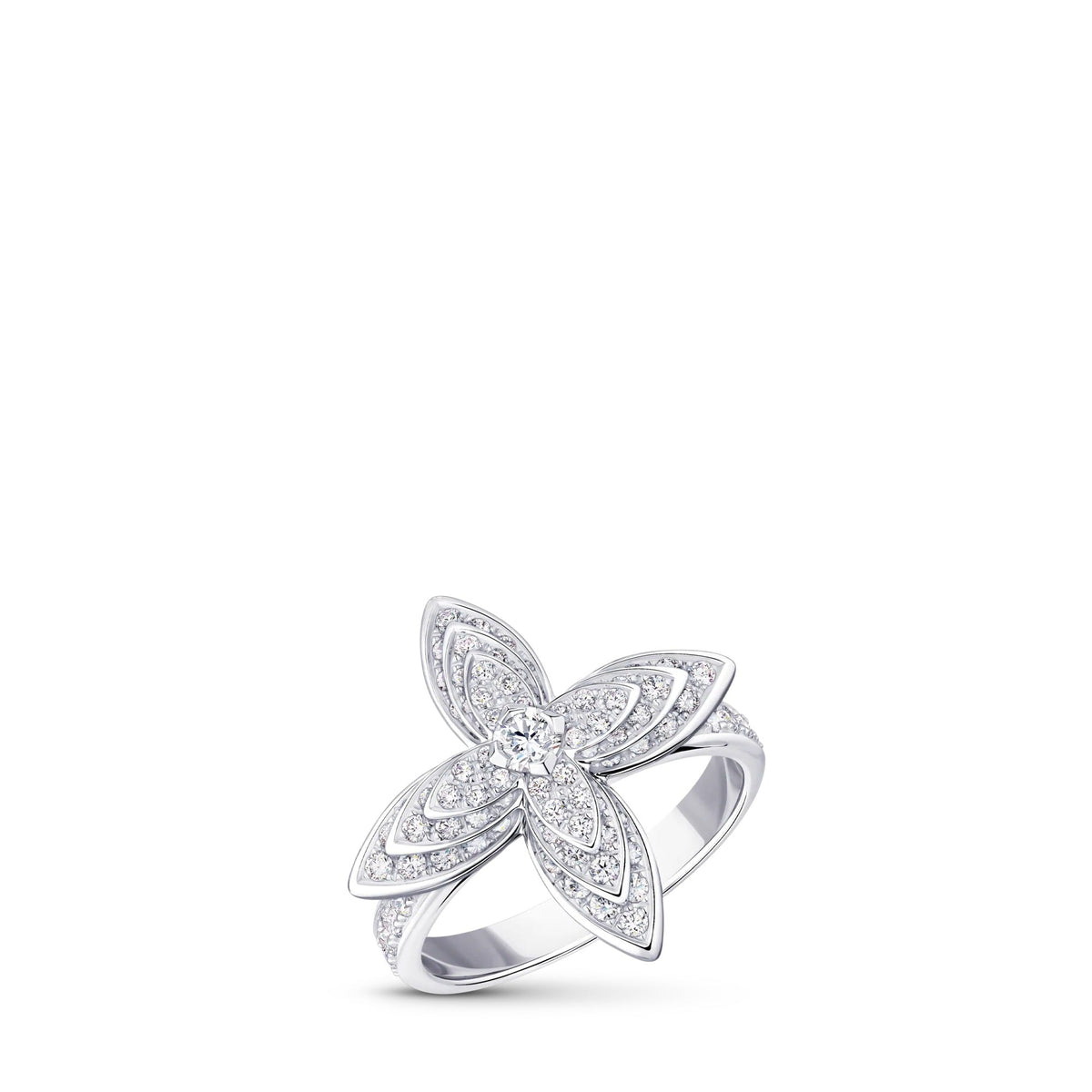 Idylle Blossom Ring, White Gold & Diamonds