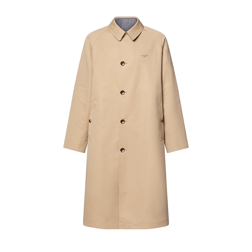 Reversible Cotton Silk Trench Coat