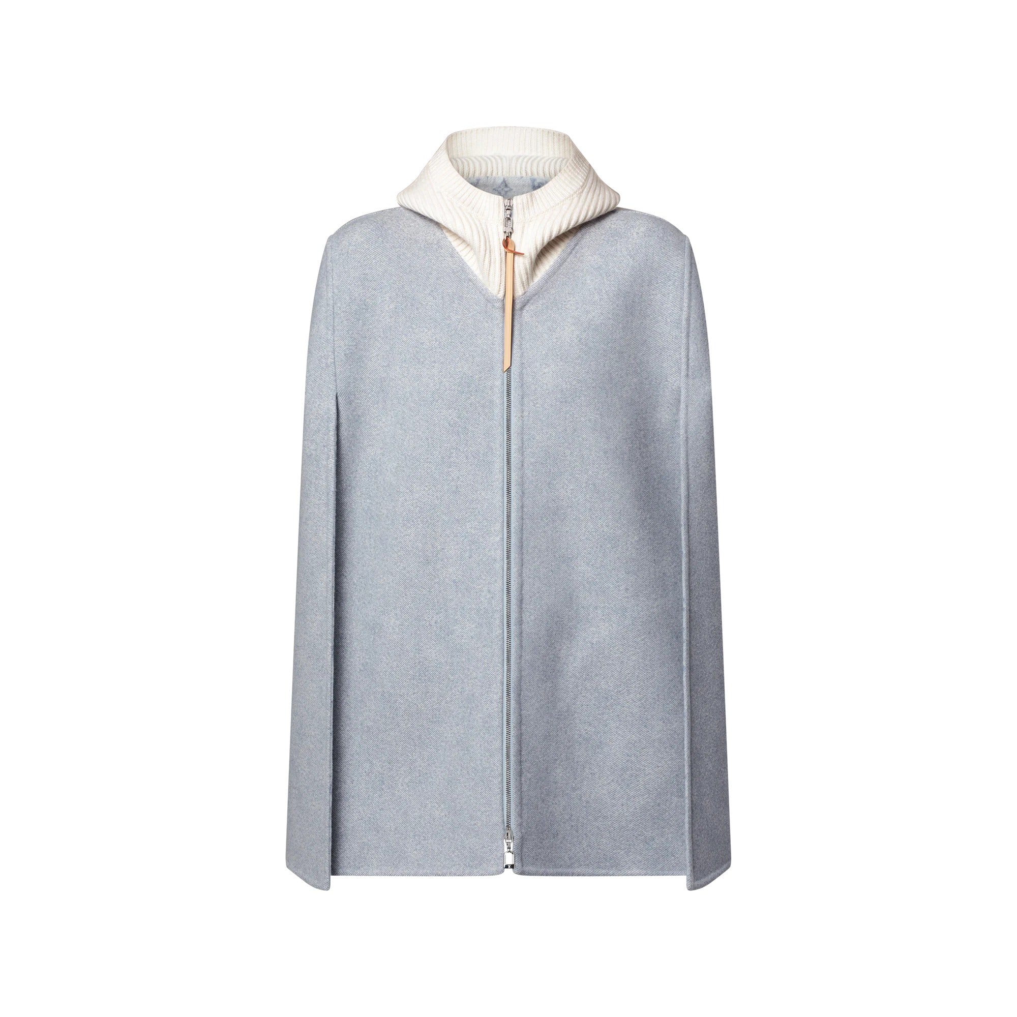 Denim-Effect Double Face Cape