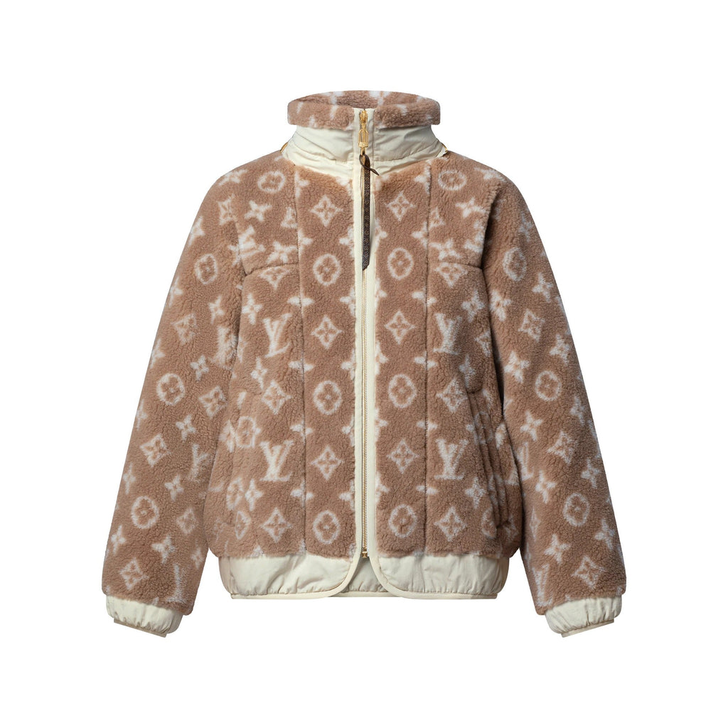 Monogram Fleece Hooded Jacket