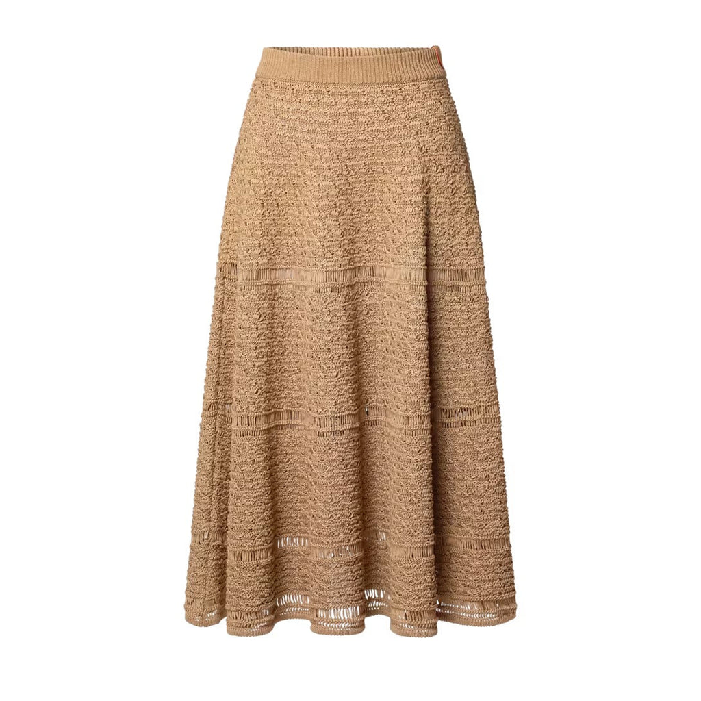 Woven-Effect Knit Skirt