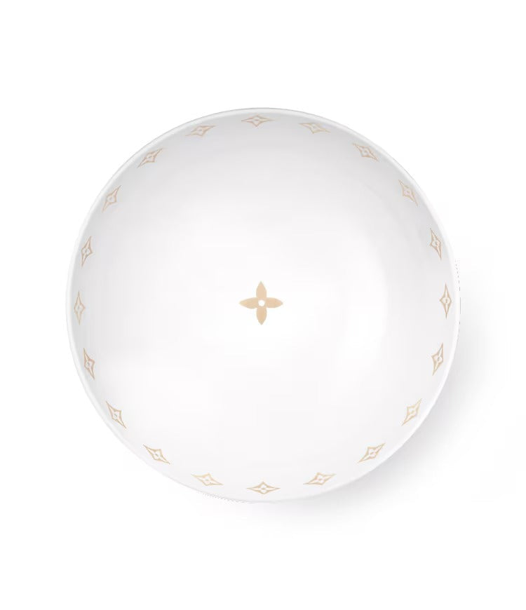 Large Bowl Monogram Flower Tile