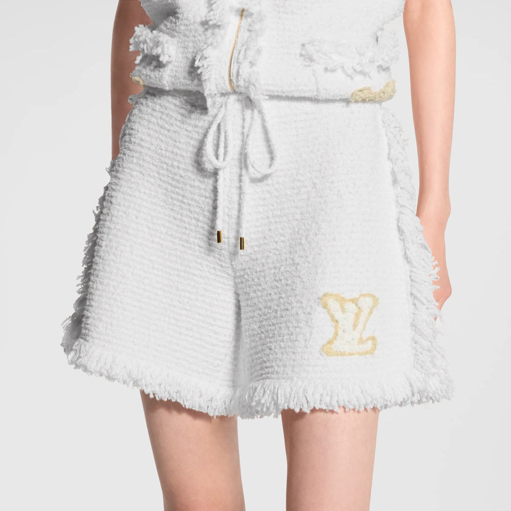 Fringe Hem Toweling Shorts
