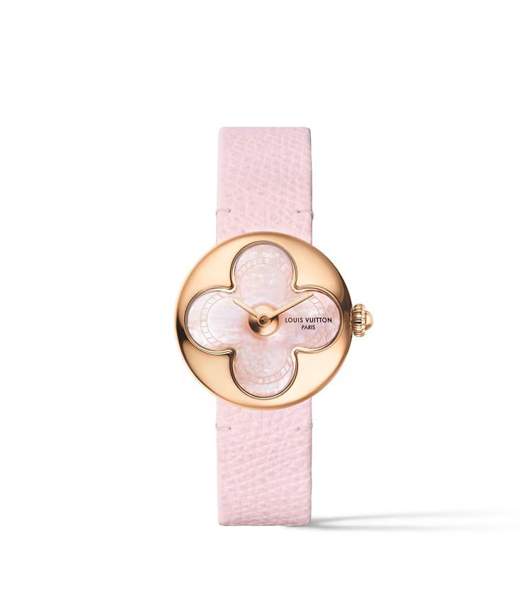Color Blossom, Quartz, 26 MM, Rose Gold and White Mother-Of-Pearl with Pink Hues