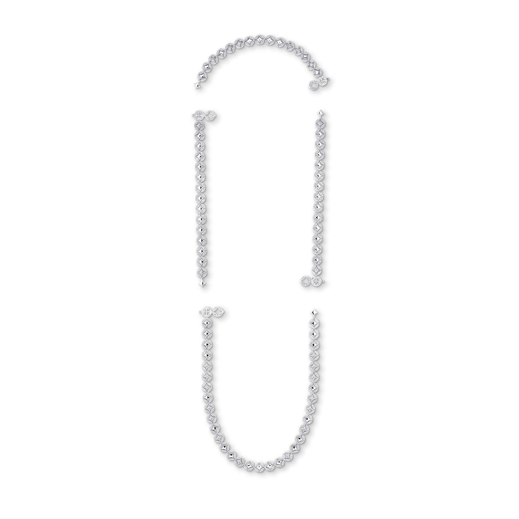 Galaxie Long Necklace, White Gold and Diamonds