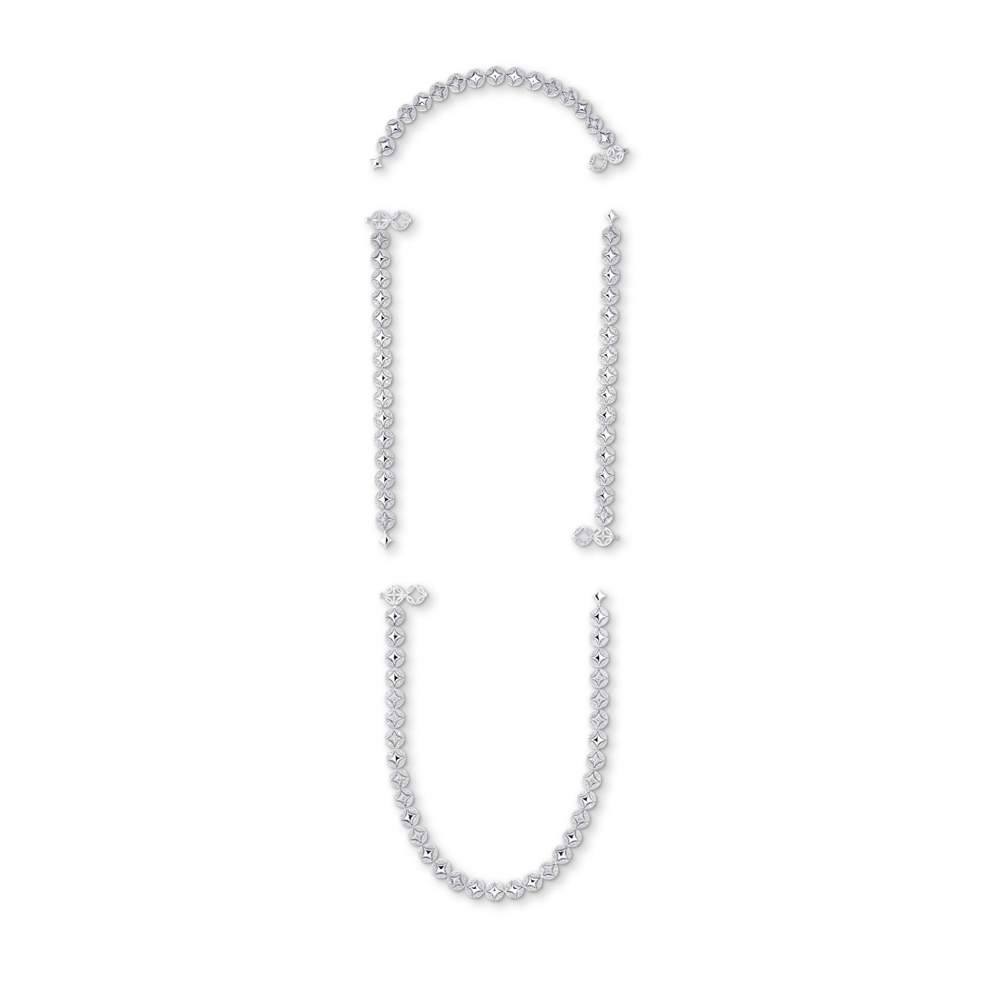 Galaxie Long Necklace, White Gold and Diamonds