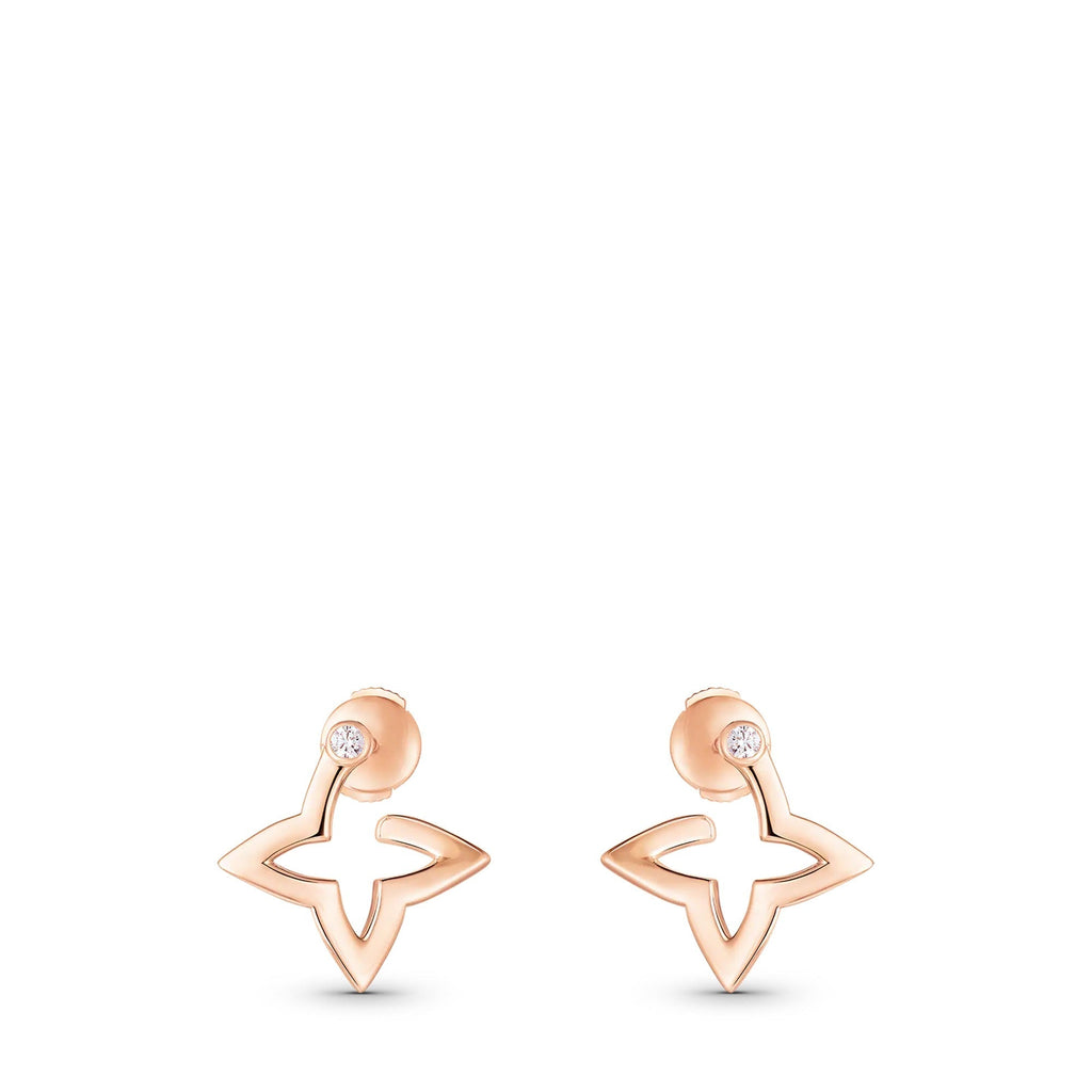 Ombre Blossom Mini Hoops, Pink Gold and Diamonds