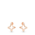 Ombre Blossom Mini Hoops, Pink Gold and Diamonds