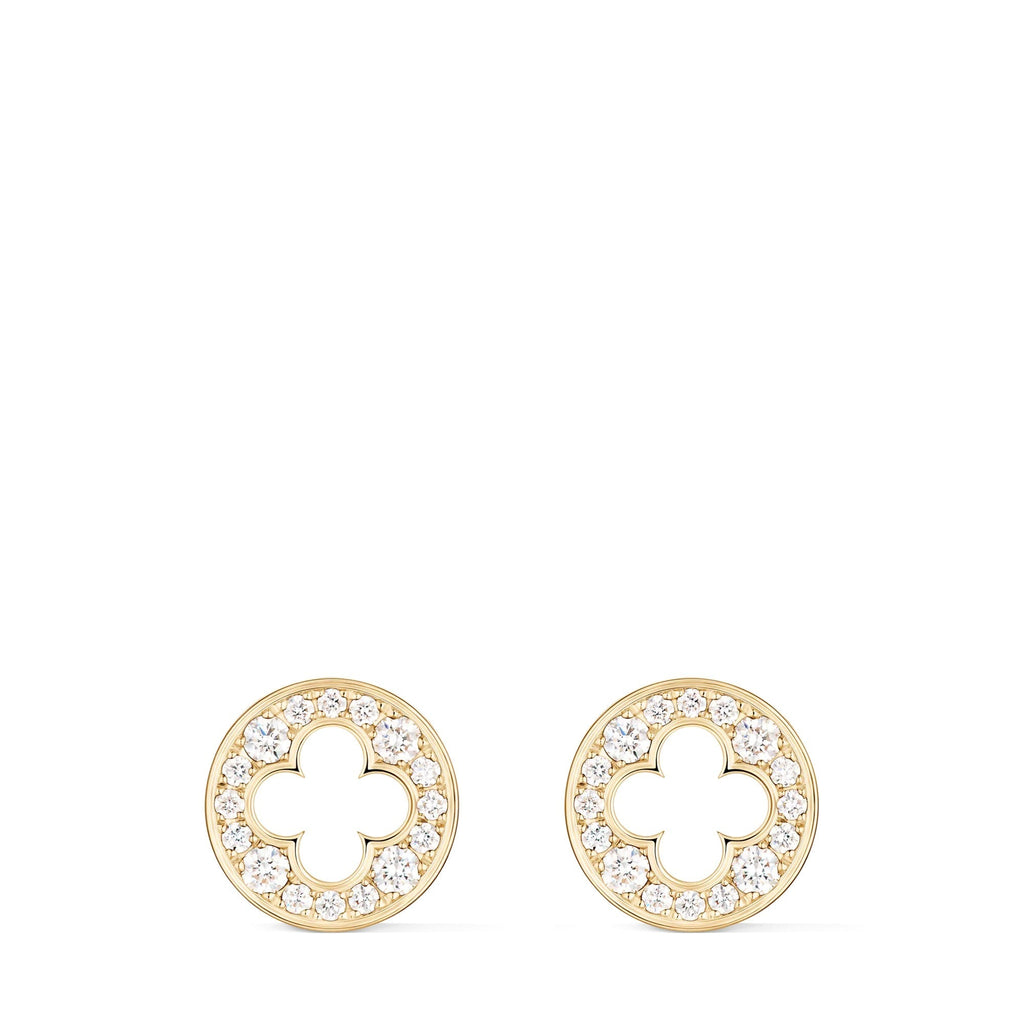 Empreinte Ear Studs, Yellow Gold and Diamonds