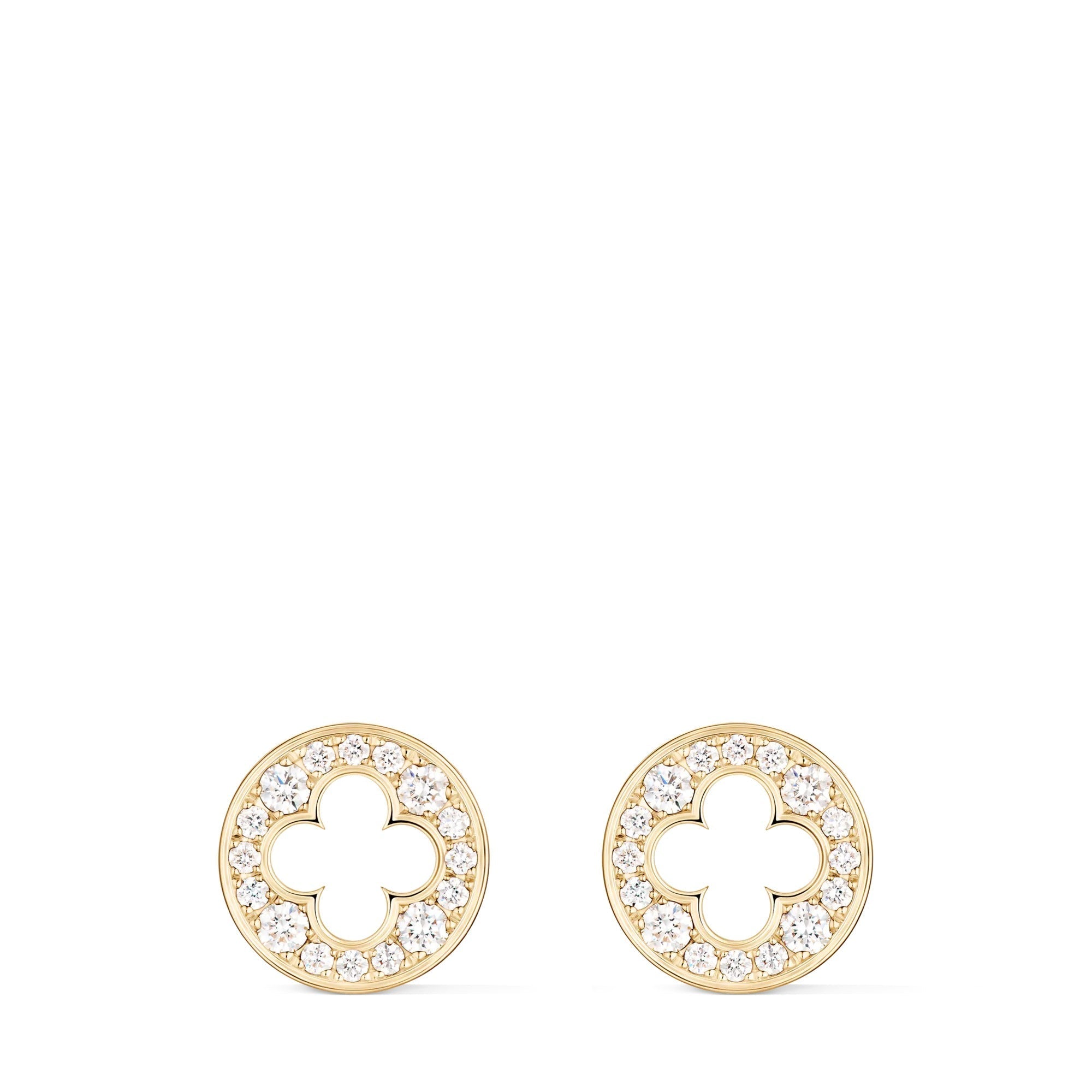 Empreinte Ear Studs, Yellow Gold and Diamonds