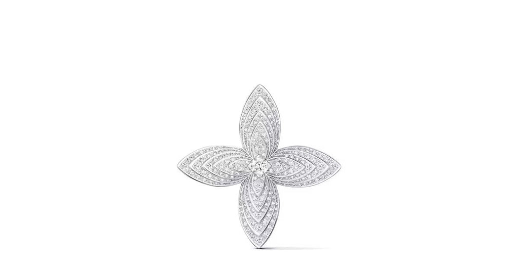 Idylle Blossom Brooch, White Gold & Diamonds