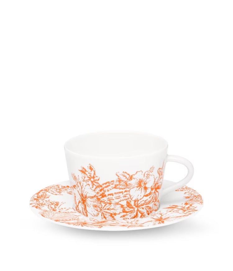 Set Of 2 Teacups and Saucers LV By The Pool