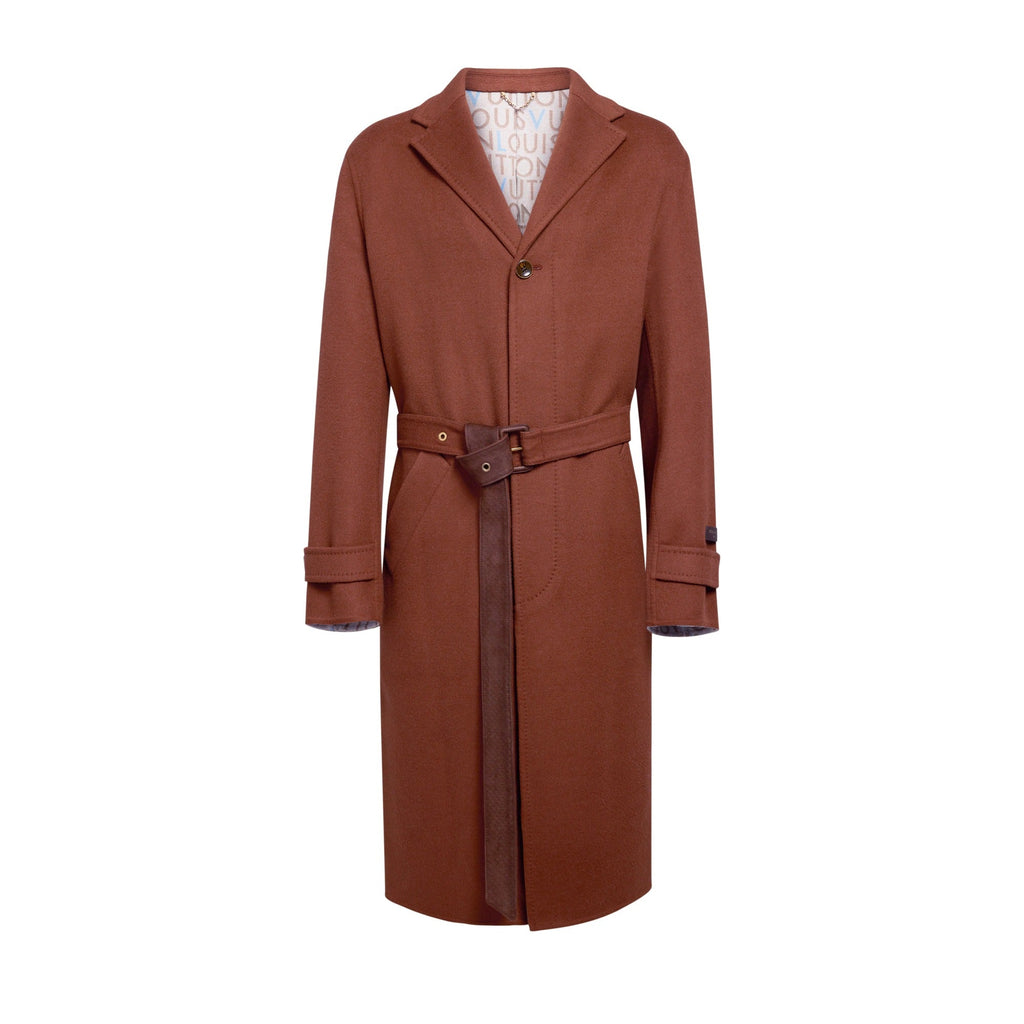 Double-Face Wool Silk Belted Coat