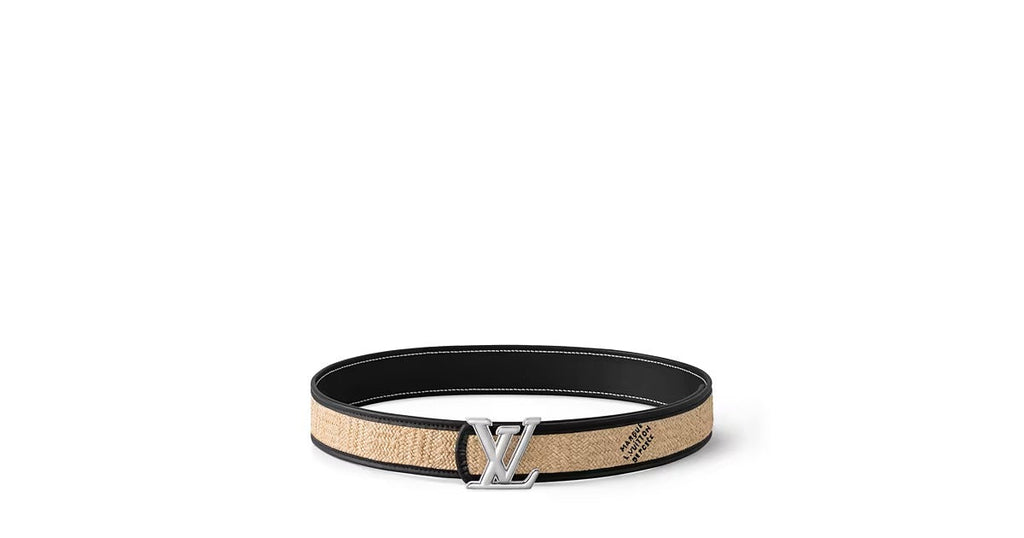 LV Dimension Raffia 40mm Reversible Belt