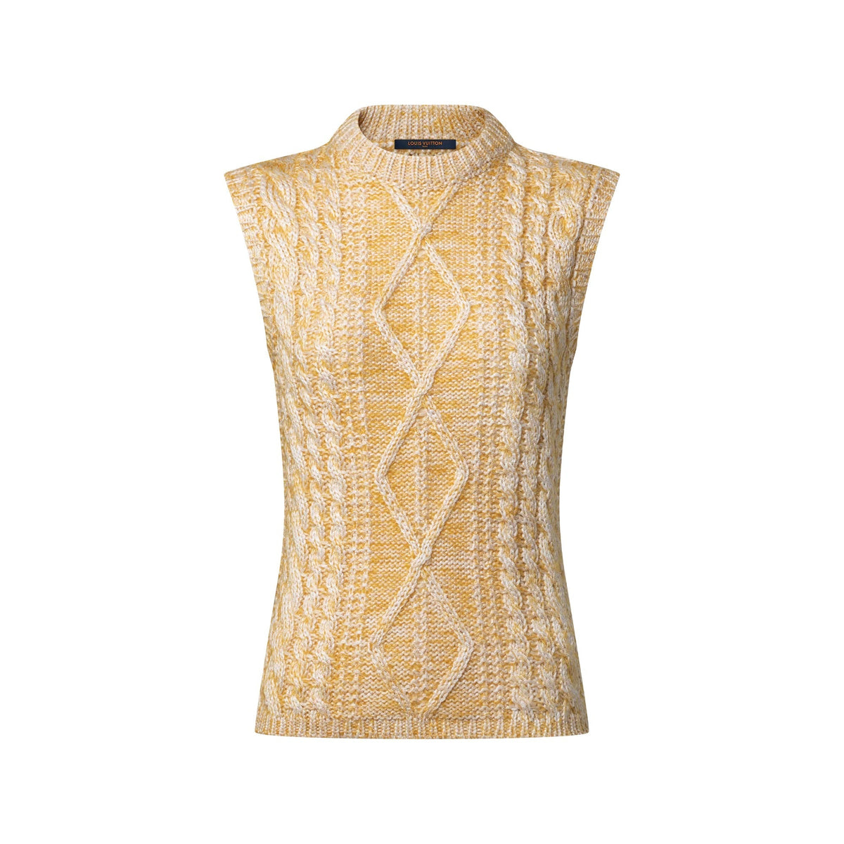 Sleeveless Cable Knit Pullover