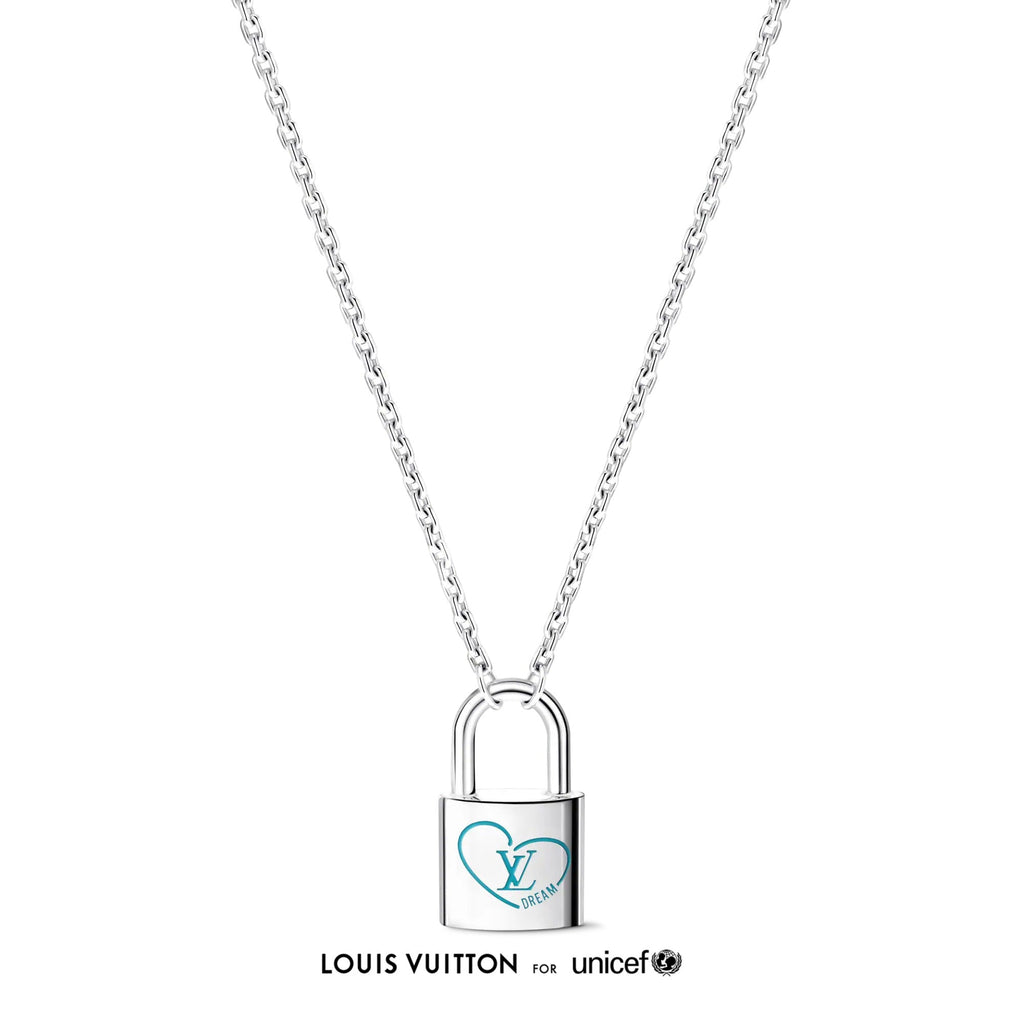 Silver Lockit x Felix Lee Pendant, Sterling Silver and Blue Lacquer
